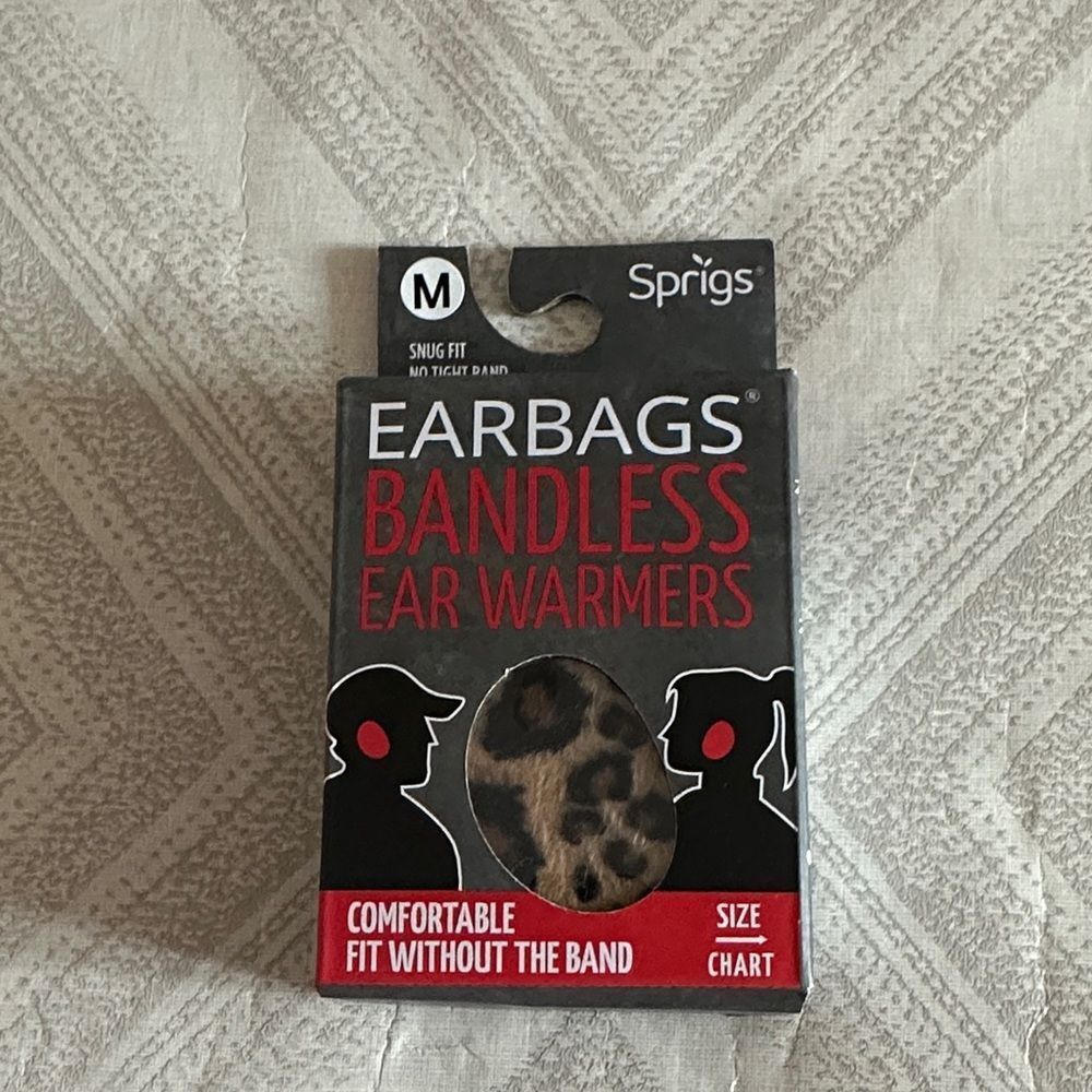 Sprigs Leopard Medium Earbags Bandless Ear Warmers